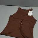 REORIA Butsmooth® Women’s Basic Sexy Sleeveless Racer Back Halter Neck Bodysuit Tank Tops ( Coffee, Smal)