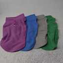 SATINIOR 4 Pieces Stretch Fleece Dog Sweater Polyester Warmer Vest Pullover Jacket with D-Ring Leash Cold Weather Coat Hoodie for Small and Medium Dogs(M, Gray, Green, Purple, Blue)