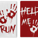 Halloween Horror hand towel Red, and White. 60" × 43" cm 2 count
