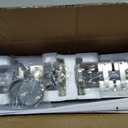 1 Set Opening Door Hinge Set 180 Parallel Opening Cabinet Wardrobe Door Sliding Load-Bearing 17.6lbs Heavy Duty Hinge