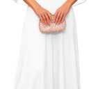 DRESSTELLS Formal Wedding Guest Dresses, 2026 Spring Bridesmaid Party Cocktail Evening Long Prom Lace Dress (XX-Large, White)