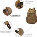 Retro Canvas & Leather Laptop Backpack, 15.6 Inch Durable Unisex Bag for Hiking, Work & Travel, Water Resistant Daypack
