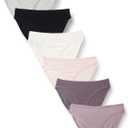 Amazon Essentials Women's Breathable Cotton Bikini Brief Underwear with Full Coverage, Multipacks (X-Large, Multicolor/Neutral Shades)