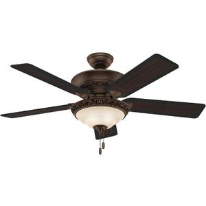 Hunter Fan Company Italian Countryside Indoor Ceiling Fan with LED Lights and Pull Chain Control, p.a. cocoa, 52 (53200)