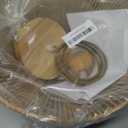 D12.5 Inch Boho Light Fixtures Boho Rattan Pendant Light Flush Mount Mini Chandelier Woven Hanging Light Fixture for Bedroom Hallway Entryway Nursery Kitchen Island (Brown-D320mm)