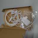 LORDEM 6.3 Bamboo Ceiling Grow Light for Indoor Plants, 72 LEDs Full Spectrum Plant Light, Corded, Halo Under Cabinet Growing Lamp with 4/8/12H Auto Timer, 4 Brightness Levels, Ideal for Pot Plants