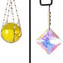 Ornament Display Stand Hanger Rack Hook Chrismas Ornament Party Decoration Holder Air Plant Flower Pot Hanging Terrarium Home Office Decoration(E-Style)