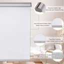 MYshade Free-Stop Cordless Roller Shades for Windows Room Darkening Roller Shades & Blinds Same Color Both Sides Fabric Pull Down Shade for Home Office Indoor Easy to Install White(30" W X 72" H)