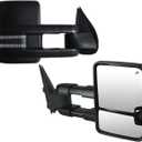 Towing Mirrors Compatible with 2003-2007 Chevy Silverado GMC Sierra 1500 2500 HD 3500 Suburban Yukon Tahoe Power Heated Side View Mirrors with Turn Signal Lights Puddle Lights