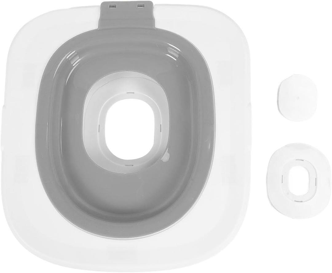 Cat Toilet Training Seat, Urinal Seat Potty for Pet, Reusable Cat Toilet Trainer, 37 x 40 cm Removable Pet Toilet Training System, Cat Toilet Litter Tray Toilet Trainer (Gray)