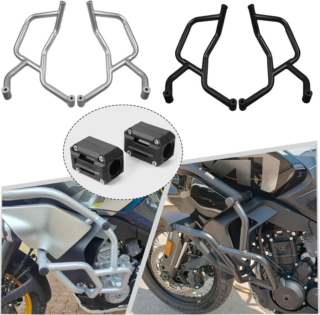 Motorcycle Engine Guard Highway Crash Bar Motorbike Frame Protection Bumper 800 MT Accessories fit for CFMOTO 800MT CR MOTO IBEX 800 Accessories 2021 2022 2023 2024 2025 (Black)