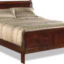 Signature Design by Ashley Alisdair Traditional California King Sleigh Bed, Foundation or Box Spring Needed, Dark Brown