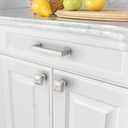 Amerdeco 10 Pack Brushed Satin Nickel Square Kitchen Cabinet Knobs Cabinet Hardware Single Hole Cabinet Pulls Gold Drawer Knobs and Pulls for Bathroom Cabinets ZH0019