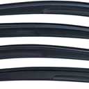 Lightronic Extra Durable Outside Mount Auto Vent Window Visor, Fits 2020-2025 Nissan Versa Sedan (S/SR/SV), UV Protection Rain Guard, Smoke Original Wind Deflector, No-Drill Easy Install, 4-Pcs