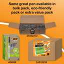 BIC Round Stic Xtra Life Ballpoint Pen, Medium Point (1.0mm), Black, 60-Count