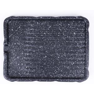 Stovetop Korean BBQ Grill Pan 14.5" Cast Aluminum Nonstick Coating, indoor for gas stove, Portable Outdoor Camping BBQ, Made in Korea, PFOA Free