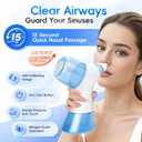 Nasal Irrigation System, Electric Sinus Rinse Machine with 30 Salt Packets, Dual Water Tank Self-Cleaning and Automatic Waste Collection, Nasal Washer for Congestion & Sinus Care (Large)