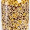 Bekith 1 Gallon Glass Jar with Wooden Airtight Lid, Large Food Storage Container/Canisters for Serving Tea, Coffee, Honey, Spice, Cereal, Egg, Kitchen Canister, Clear
