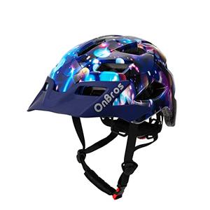 Amazon.com : OnBros Kids Bike Helmet - Bike Helmets for 5-14 Boys or Girls with Visor, Children Bicycle Helmet for Skateboard Mountain Scooter Road Cycling, Lightweight and Adjustable 50-57CM : Sports & Outdoors