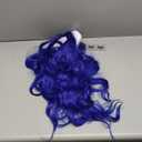 Fancy Hair Long Blue Wavy Wigs for Women Curly Middle Part Blue Wig Natural Looking Synthetic Heat Resistant Fiber Wigs Hair for Daily Party Use (Dark Blue)