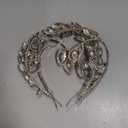 Rhinestone Bride Headband, Wedding Headpiece for Brides, Tiaras for Women Silver)