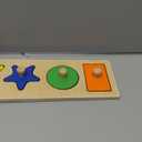 First Jumbo Knob Wooden Shape Puzzle for Toddlers 1-3,Montessori Toddler Puzzle Toys for1-2 Year Old,Preschool Learning Peg Puzzles Toys for Baby Kids (simple)