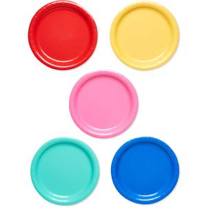 American Greetings 50-Count 9 in. x 9 in. Rainbow Paper Dinner Plates