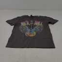 Vintage Retro 80s Rock & Roll Music Electric Guitar Wings T-Shirt (Small, Gray)
