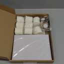 Wedding Invitation Accessories Kit, Pre-Folded Vellum Jackets for 5×7 Invitations with Wax Seal Stickers, Ribbon & Dried Flowers, Elegant Wedding Invitation Accessories for DIY Bridal Invites (Off-White, 50)