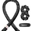 Yanibest Satin Heatless Curler Set, Overnight Hair Curler to Sleep in, No Heat Heatless Curl with Scrunchies and Clip，Black