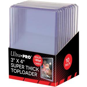 Ultra Pro 3" X 4" Super Thick 180PT Toploader, Polyvinyl Chloride, 10ct