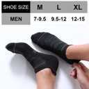 CS CELERSPORT 6 Pack Men's Running Ankle Socks with Cushion, Low Cut Athletic Sport Tab Socks (Large, Black)