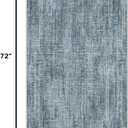 Ottomanson Runner Rug 2'7" x 6' – Soft Non-Slip Rug, Quick Dry Low Pile Carpet for Entryway, Kitchen, Hallway & Narrow Indoor Spaces, Solid Greyish Blue