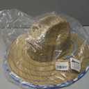 grinderPUNCH Lifeguard Hat Mens Straw Sun Hat for Outdoor American Flag USA Patriotic Straw Beach Fishing Straw Hat for Men (One Size, White & Blue Floral)