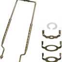8 9 10 11 12 inch Lamp Shade Harp Holder, ALUCSET Adjustable Lamp Harp Kit, Fit Both Standard Lamp Rod and E14 E26 E27 Light Base UNO Fitter Adapter Converter Finial Set, Lampshade Bracket