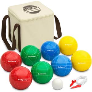 GoSports 90 mm Bocce Ball Sets - Outdoor Lawn Game - Composite or Resin, Medium, Small