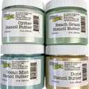 The Crafter's Workshop Stencil Butter - Coastal Acrylic Paint Set - Boutique Metallic Texture Paste for Art, Canvas, Journals, & Cards - 4 x 2oz Jars