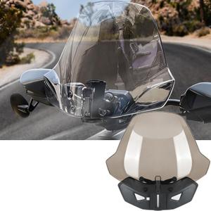 Adjustable 3 inches Windshield for Can-Am Ryker 600 900 Sport & Rally Edition 2019-2023 All Models, Front Vented Wind Deflector Windscreen(Replace # 219401023, 219400771) (Light Brown Plus Size)