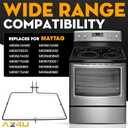 AZ4U Range Oven Bake Element Replacement For Maytag MER8674AW0 MER8700DS1 MER8674AS0 MER8775AB0 MER8680BS0 MER8775AS0 MER8674AB0 MER8880AS0 MER8680BW0 MER8700DE1 MER8880AB0 MER8680BB0 MER8700DS0 Stove