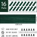 16 Pack Emerald Green Cheesecloth Table Runner 20 x 120 inch Gauze Table Runners 10 FT Long,Semi Sheer Boho Cheese Cloth Fabric Table Runner Bulk for Wedding,Party,Baby Shower,Bridal Shower Decoration