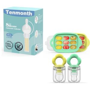 Colostrum Collector Kit and Baby Fruit Food Feeder Breastmilk Popsicle Molds