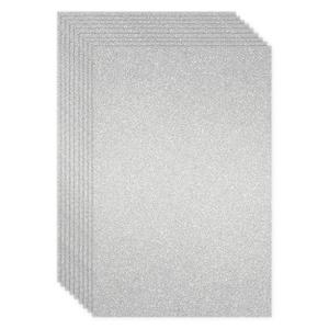 Best Paper Greetings 24 Sheets Silver Glitter Cardstock Paper for Scrapbooking, Arts, DIY Sparkle Crafts, 250gsm, Double-Sided, 8 x 12 In