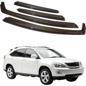 in-Channel Car Window Rain Guard Compatible with Lexus RX330 RX350 (2003-2008) 4pcs, Taiwan Made Precise & Transparent Car Wind Deflectors No Water Leakage Visors