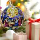 2 x Nativity Scene Ornament: Christmas Ornaments, Religious Christmas Decorations for Tree, Catholic Ornament & Christian Holiday Decor | Religious Gifts, Christian Gifts - Design B