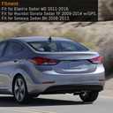 Shark Fin Antenna Cover Compatible with for Elantra Sedan MD 2011-2016,for Hyundai Sonata Sedan YF 2009-2014 w/GPS,for Genesis Sedan BH 2008-2013,96210,962103Q800,962103X100NKA (Glossy Black)