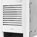Stelpro Sonoma Wall Fan Heater – 1000W / 120V – 12 3/8″ H × 9 1/16″ W – Refined Compact Design – Silent Comfort, Quick Heat – Built-In Double-Pole Thermostat – White (ASO1001T2W)