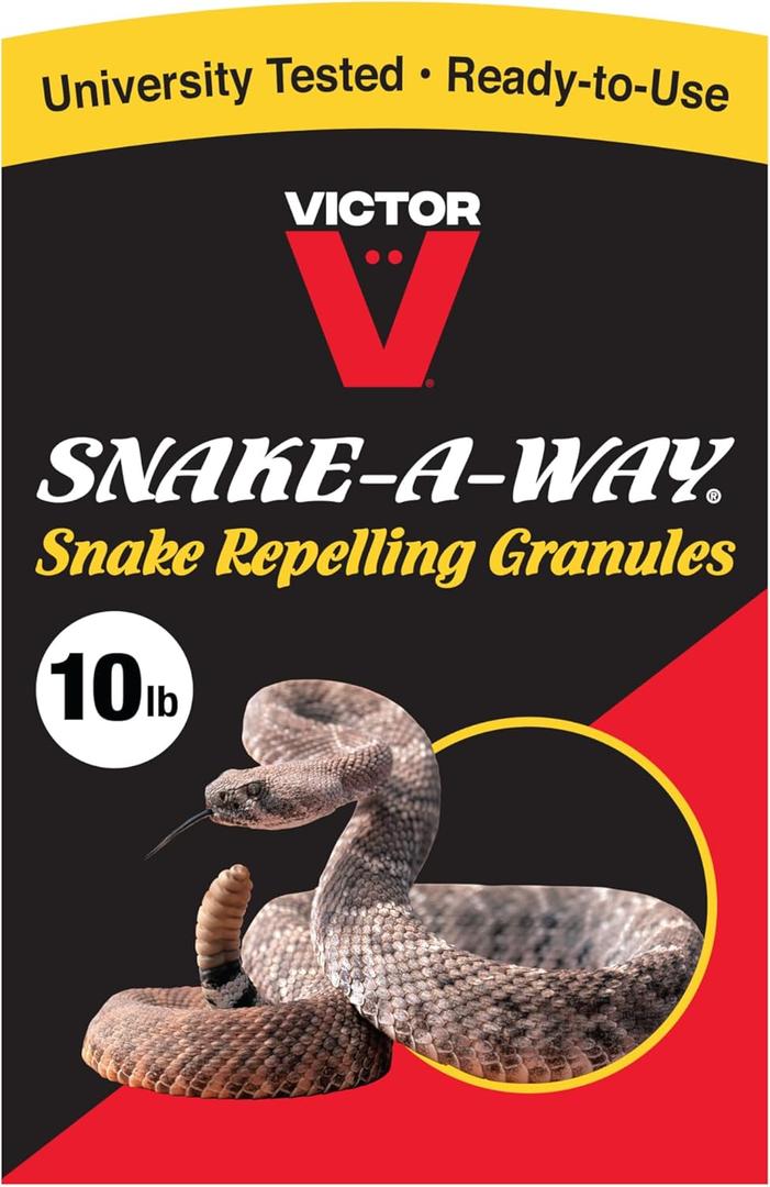 Victor VP364B-10 Snake-A-Way Outdoor Snake Repellent For Yard Powerful, Granules 10LB - Repels Against Poisonous and Non-Poisonous Snakes