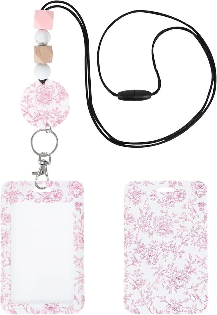 AFRITEE 2025 Christmas Lanyards with ID Holder - Cute Santa Claus Gingerbread Man Detachable Lanyard to Hang ID Card and Keys