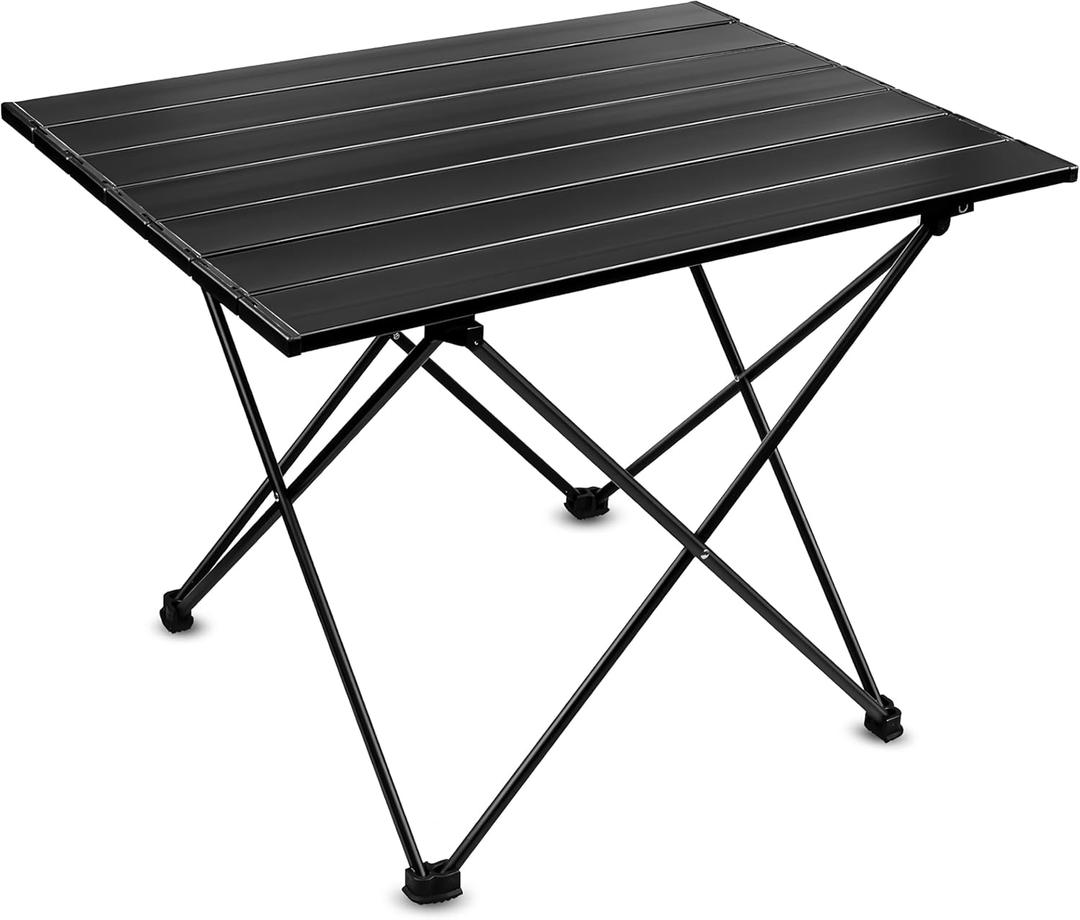 Simidobook Folding Camping Table  Ultralight Aluminum Portable Table for Camping, Hiking, Backpacking, Picnic, Beach, BBQ  Compact Lightweight Collapsible Travel Side Table for Outdoor, RV, (1)