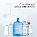 Desktop Water Dispenser for 5 Gallon Bottle, PLUZZ Portable Small Electric Water Pump for 5 Gallon Jug for Home, Office, Camping, Outdoor, Easy & Useful White Rechargeable Countertop Water Pump
